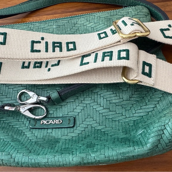 Clare V Tan Leather Strap with Gold Clips - Picture 4 of 5